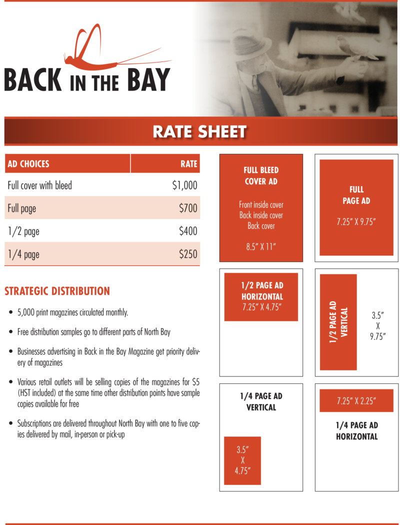 Back in the Bay Rate Sheet Page 1